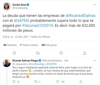 El empresario inició un debate