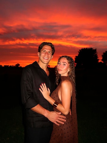 Giuliano con su novia Irene