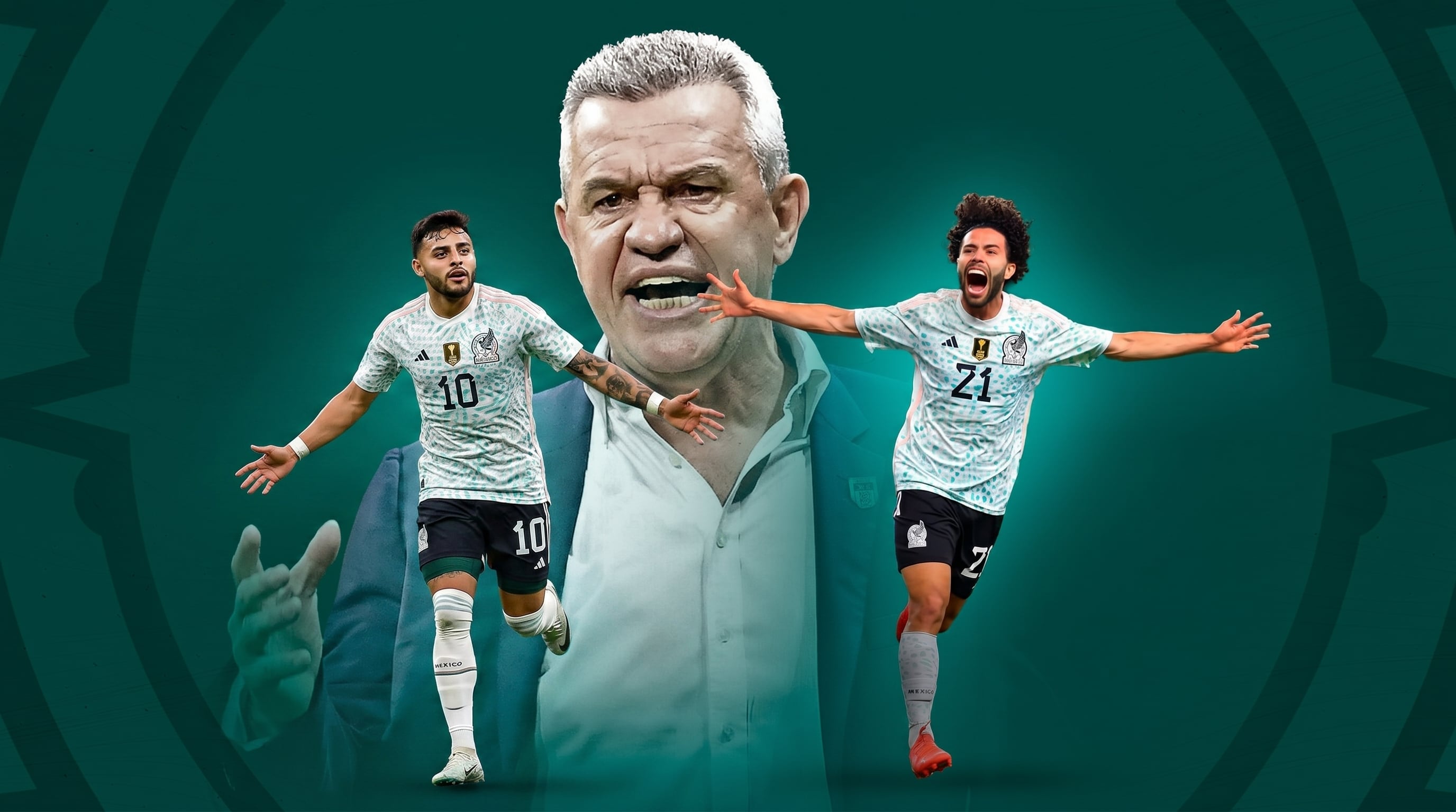 El Media Day reunió a veintiocho futbolistas tricolores que buscarán convencer al Vasco para la Copa del Mundo tras los duelos contra Australia y Serbia. (Ilustración: Jovani Pérez7Infobae)