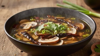 Sopa depurativa de hongos silvestres