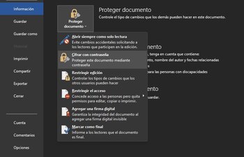 Proteger un documento con contraseña