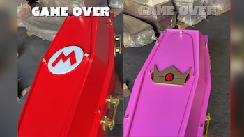Que tu entierro sea gamer es posible: esta funeraria ofrece ataúdes con diseño de Mario, Peach y más