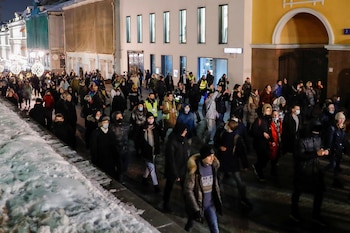 Protestas en rusia por la encarcelación de Alexei Navalny. Foto: REUTERS/Evgenia Novozhenina
