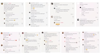 Reacciones al catálogo de precios