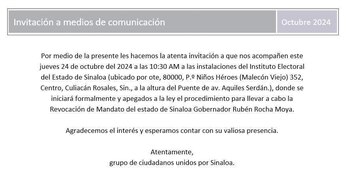 Mensaje que circula en redes