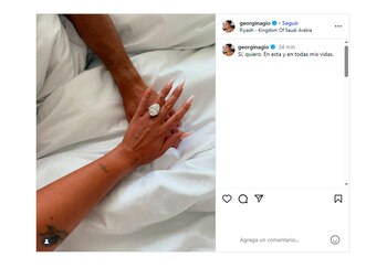 Georgina Rodríguez muestra el anillo