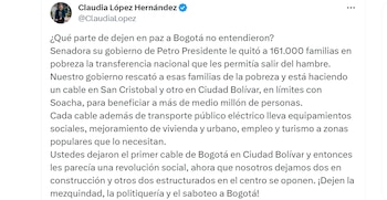 Cables aéreos en centro de Bogotá