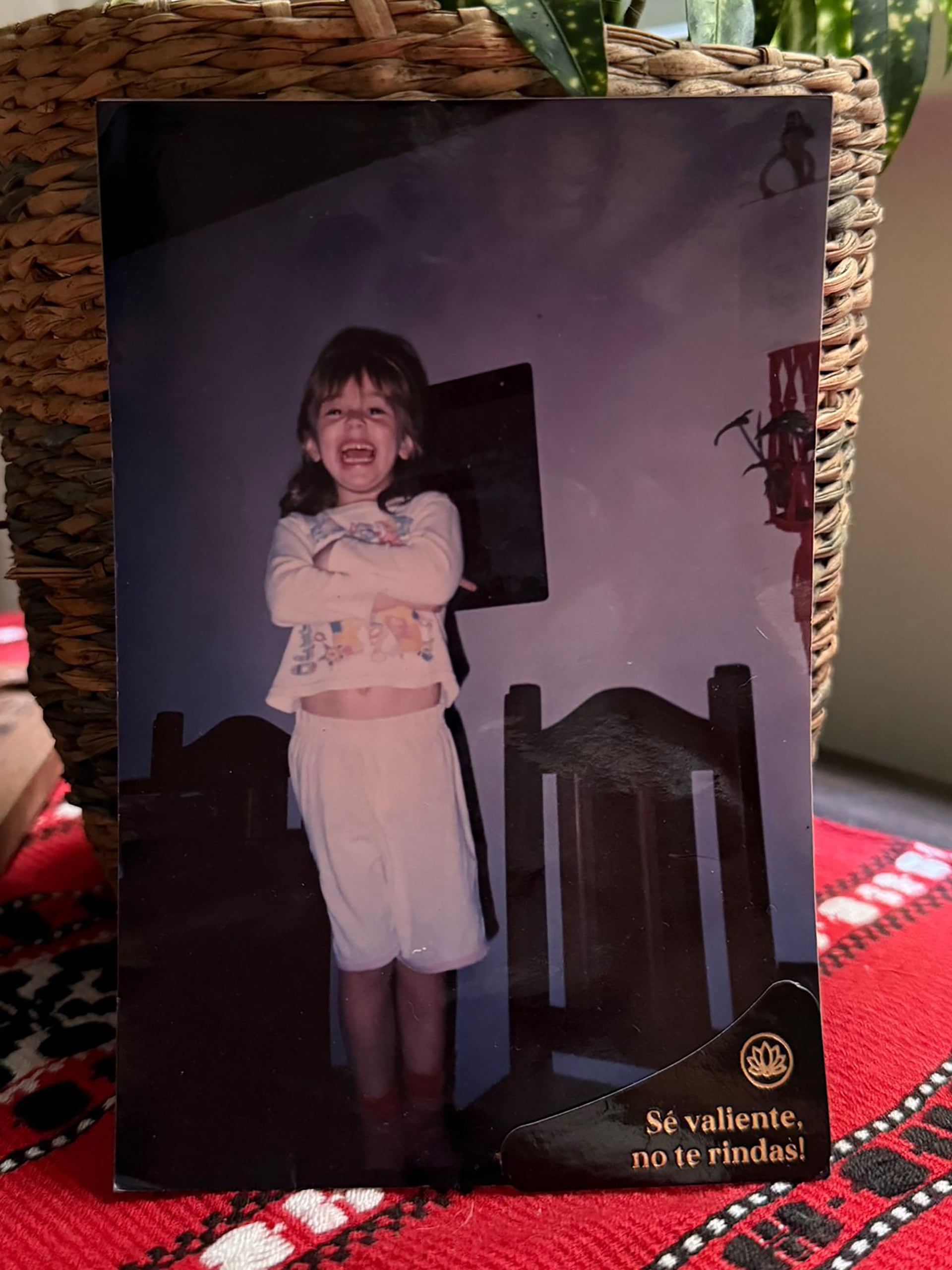 Jael Queipo en una foto a sus 4 años en Plottier, Neuquén