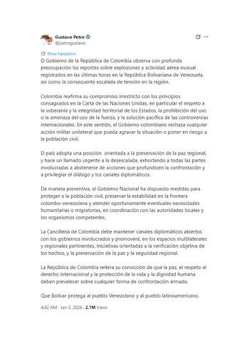 Uno de los posteos de