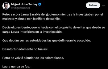 Miguel Uribe Turbay señaló a