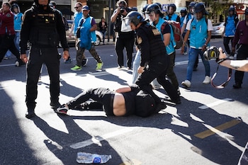Hubo demorados en la manifestación