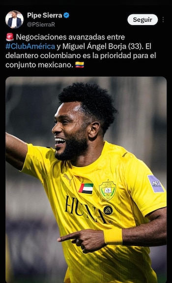 Directivos del América han priorizado la contratación de un delantero con experiencia internacional para reforzar el plantel de cara a los próximos compromisos oficiales (captura de pantalla)