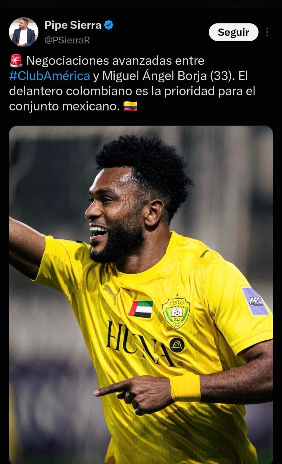 Directivos del América han priorizado la contratación de un delantero con experiencia internacional para reforzar el plantel de cara a los próximos compromisos oficiales (captura de pantalla)