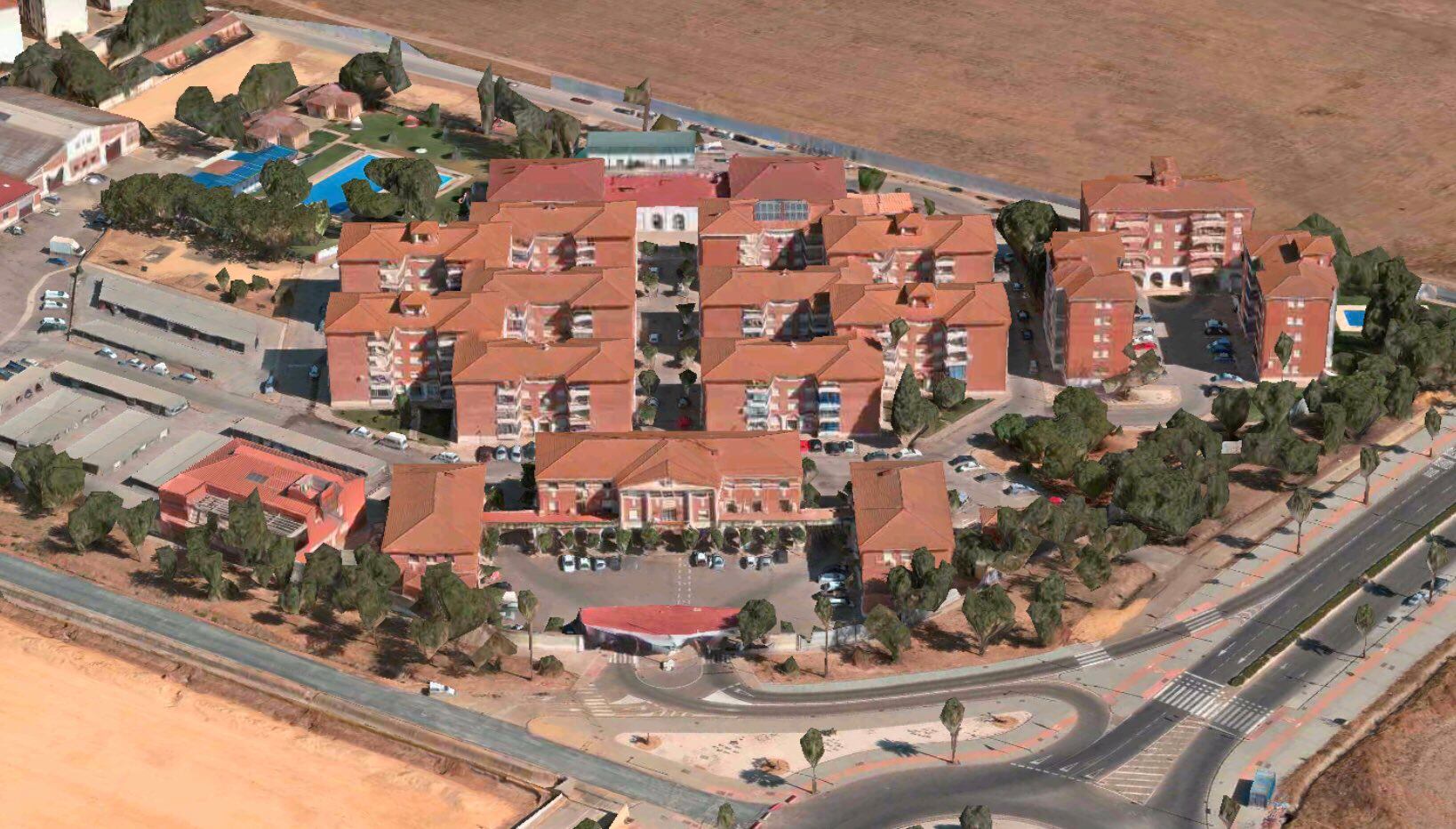Vista aérea de la Comandancia de la Guardia Civil en Sevilla