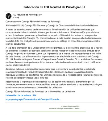 Estudiantes universitarios de Cuba