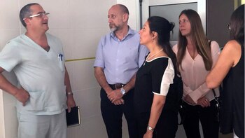 Junto a autoridades del Ministerio