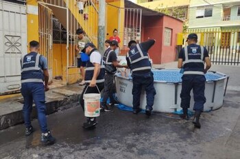 Personal edil retiró las piscinas