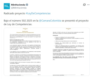 El Ministerio de Hacienda presentó