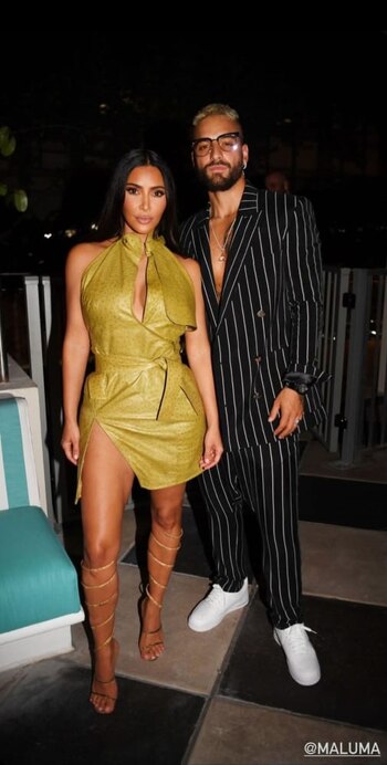 Maluma y Kim Kardashian posaron