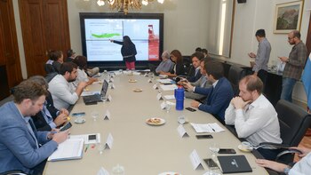 Durante una reunión en la