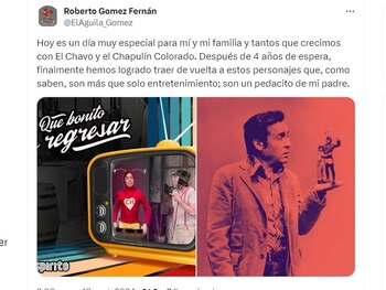 El hijo de "Chespirito" celebró