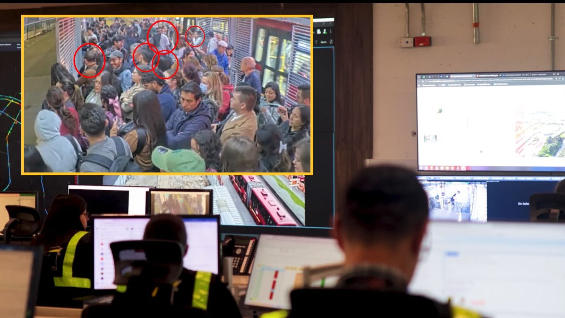 La captura se dio gracias a labores conjuntas entre funcionarios del Centro de Control de TransMilenio y uno de los uniformados que fue alertado dentro de la estación - crédito Secretaría de Seguridad