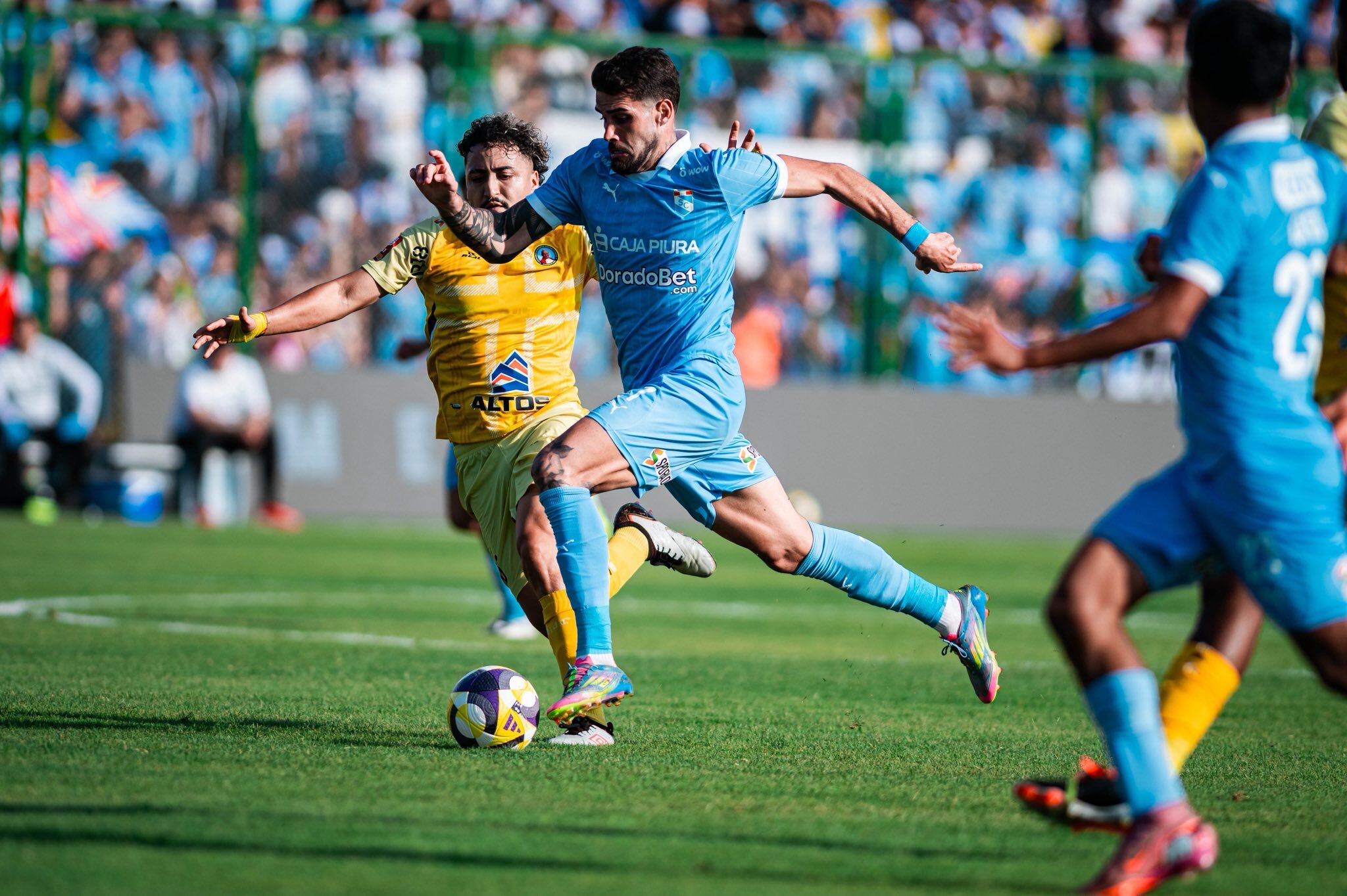 Felipe Vizeu no tuvo ningún disparo al arco en Juan Pablo II vs Sporting Cristal, aunque ganó 5 de 10 duelos individuales disputados. - créditos: Sporting Cristal