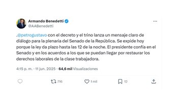 Con este mensaje, el ministro