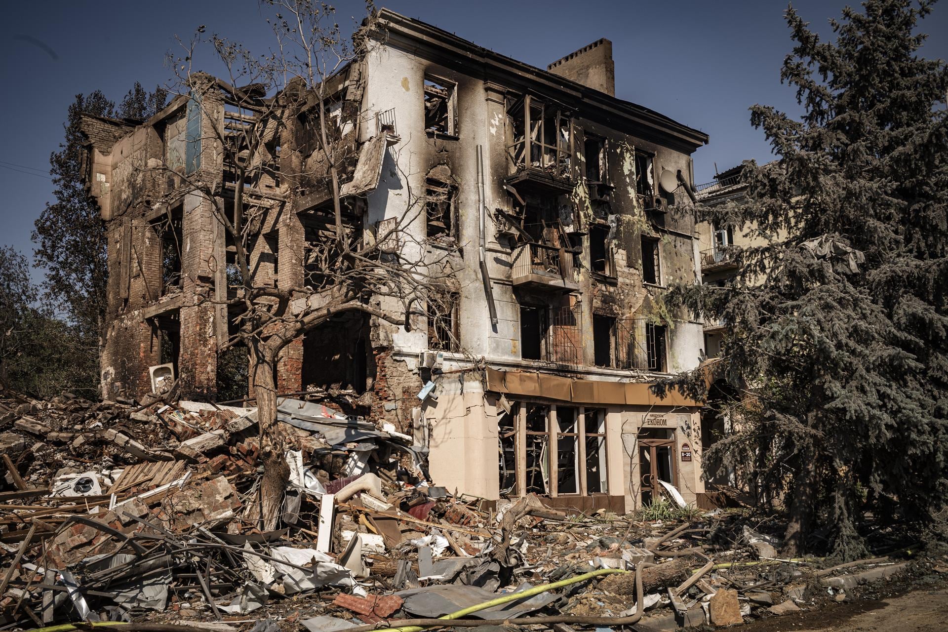 En Donestk también fueron asesinados por las tropas rusas dos periodistas de una cadena ucraniana (Europa Press)