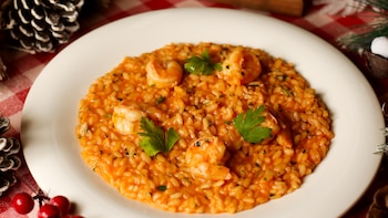 Risotto de gambas, una receta