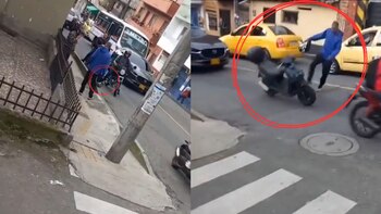 Agresión a motociclista