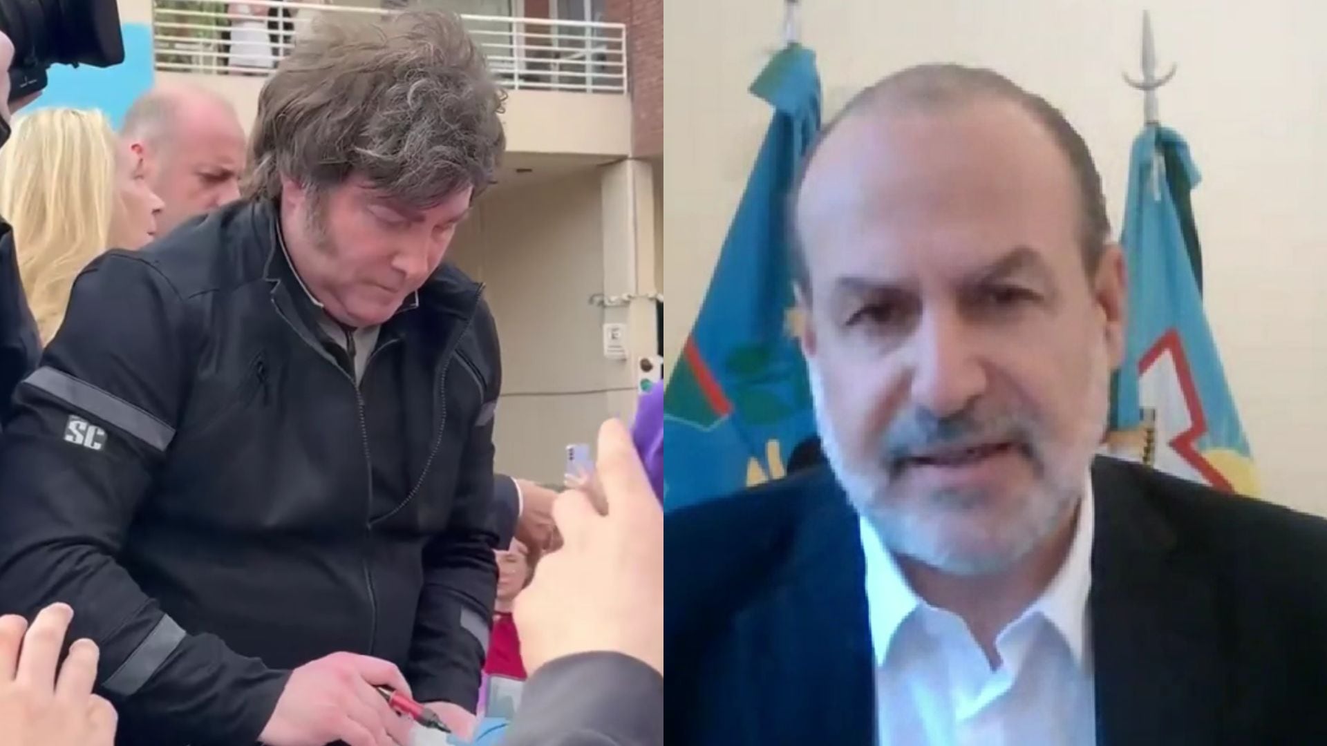 El intendente de Bahía Blanca afirmó que la visita de Javier Milei no abrió una instancia institucional para tratar la agenda pendiente de la ciudad (composición fotográfica)