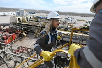 Horacio Marín, Karina Milei, Manuel Adorni - YPF - Vaca Muerta