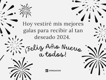 Postales e imágenes con frases motivadoras para compartir por Año Nuevo 2024