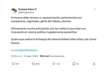 Con esta publicación, el presidente