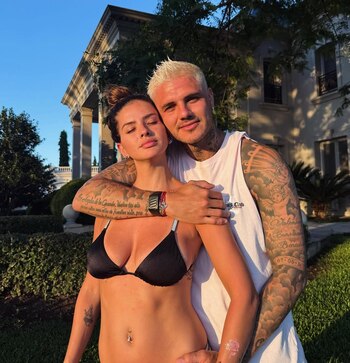 "Atardecer de ensueño”, escribió Icardi