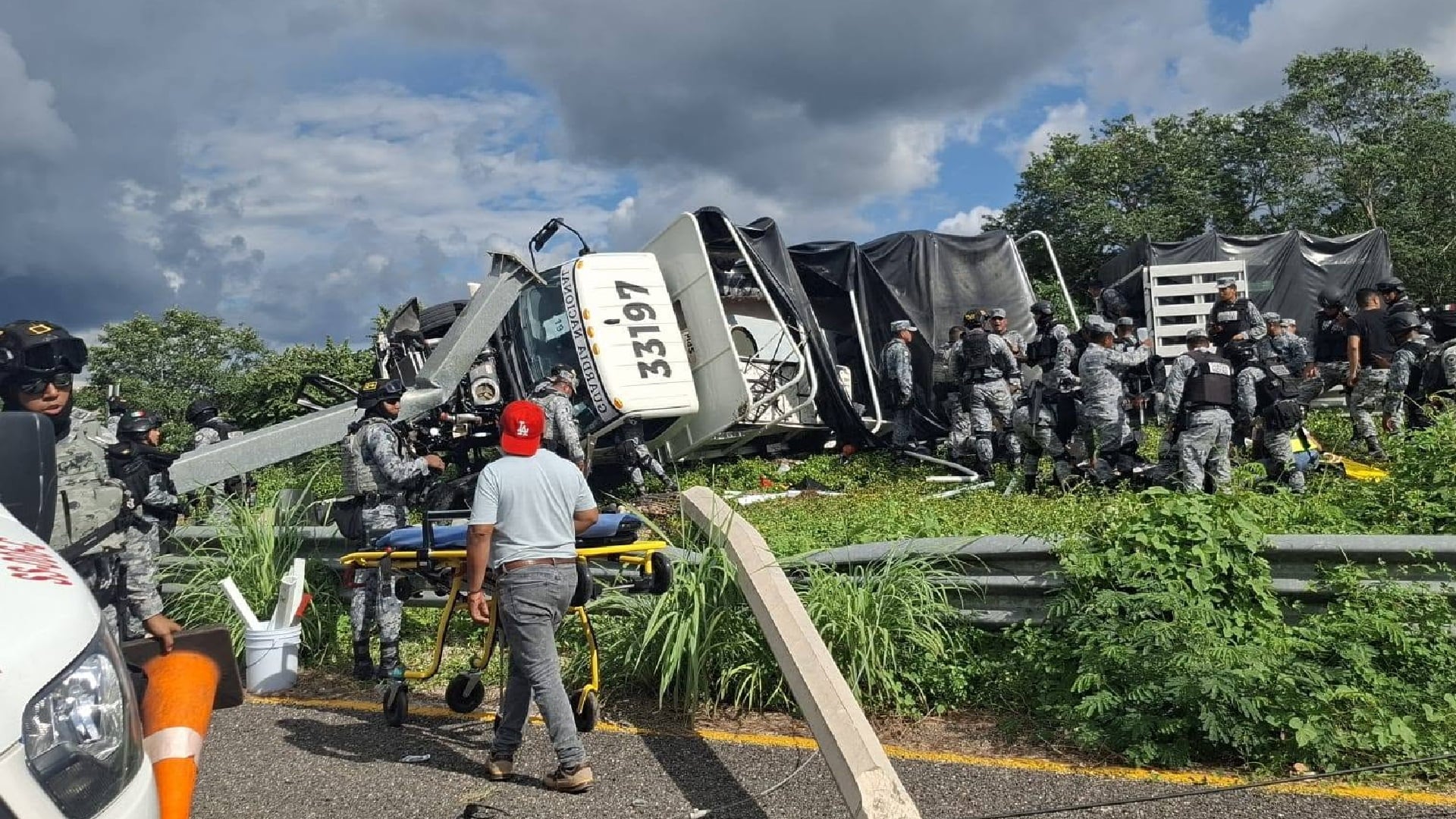 Se registró un choque de un cambión de la GN en Campeche (especial)