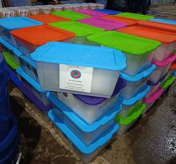 La Conred entregó ayuda humanitaria a 78 familias afectadas por inundaciones en Cuilapa (Foto cortesía CONRED)