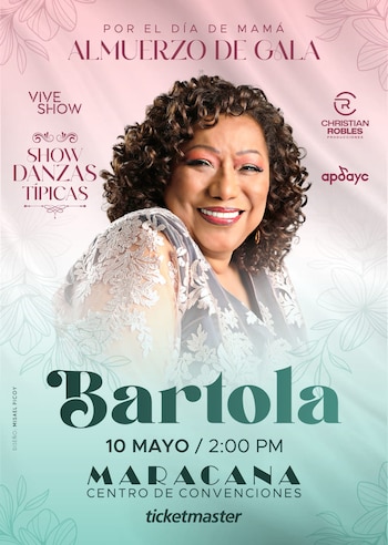 Bartola junto a su elenco en la preparación del show de gala criollo para las mamás.