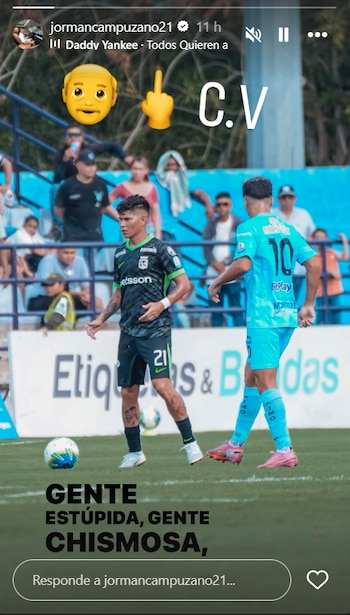 Post de Jorman Campuzano presuntamente en contra de Carlos Antonio Vélez - crédito Instagram