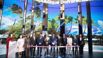 La delegación dominicana, encabezada por David Collado, reunió a más de 21 coexpositores de la industria turística en Top Resa. (Foto: Presidencia de la República Dominicana)