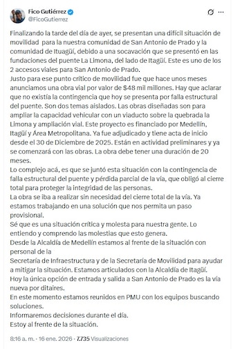 Gutiérrez brindó el reporte de