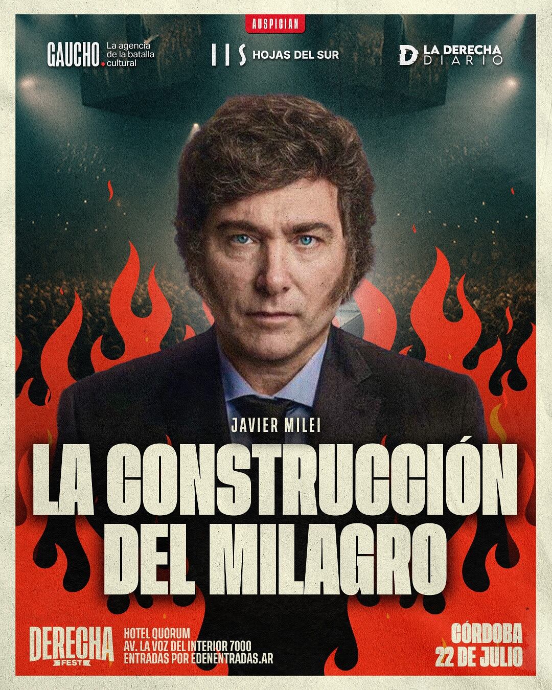 El presidente será el ecnargado de cerrar el evento (@vivaladerechafest)