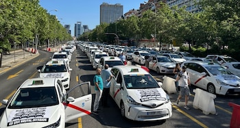 Protestas taxi miércoles 28 de