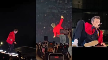 Así fue la peligrosa caída de Harry Styles durante su concierto en la CDMX: “Casi como Juan Gabriel”