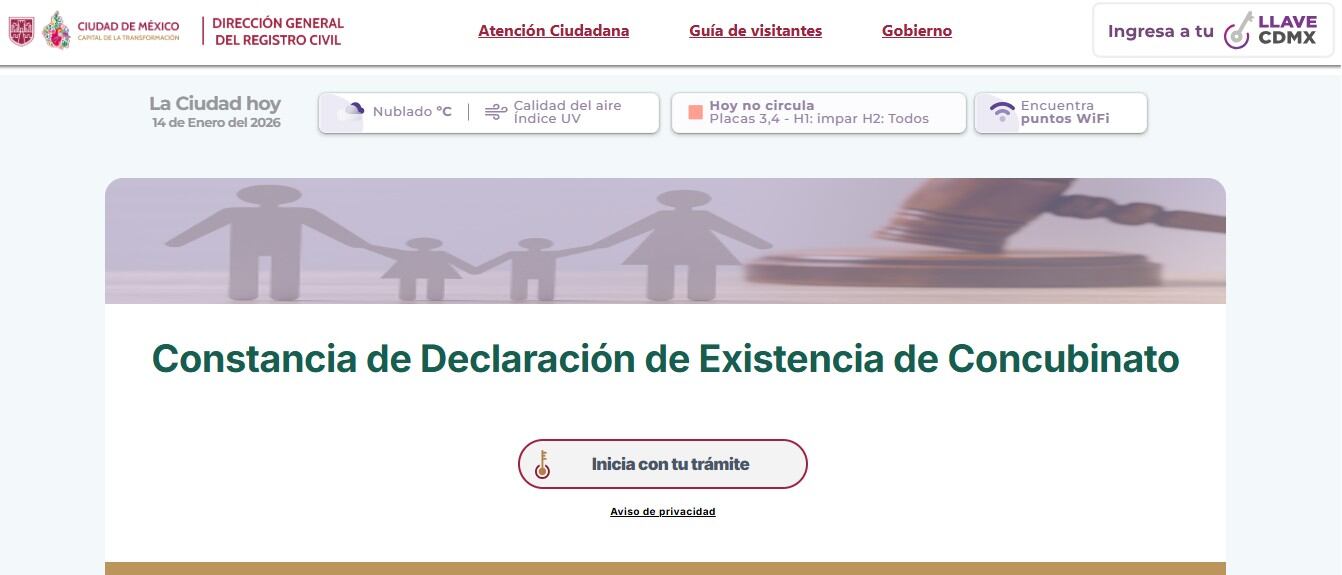 La CDMX permite gestionar este documento a través de su portal digital, agilizando la obtención de copias certificadas de constancias civiles. (Captura de pantalla CDMX)