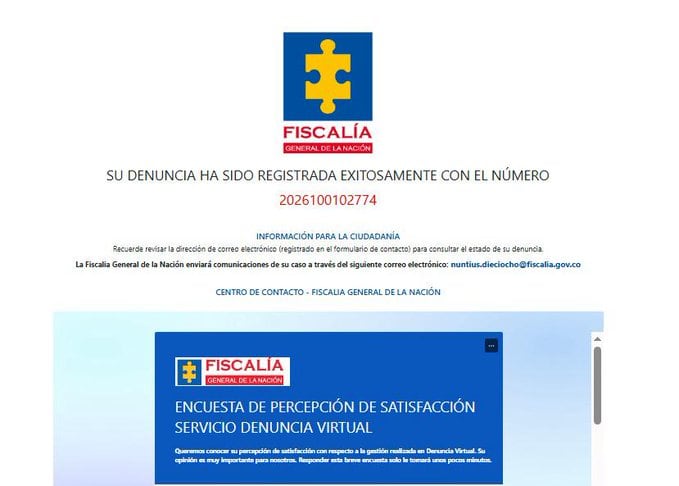 Carolina Restrepo Cañavera denunció ante la Fiscalía General de la Nación presuntas amenazas en su contra, en las que incluso se revelaba su ubicación (- crédito suministrada a Infobae Colombia)