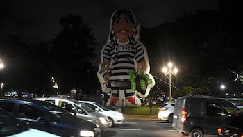 El inflable de Cristina Kirchner