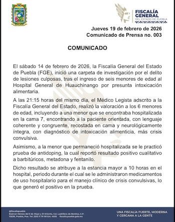 Parte del reporte de la