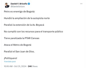 El concejal tildó de politiquero